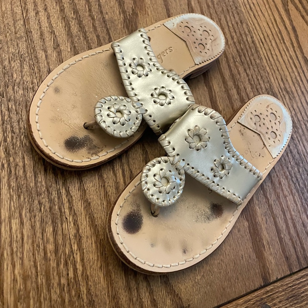 Jack Rogers metallic Hampton sandals - Picture 3 of 5